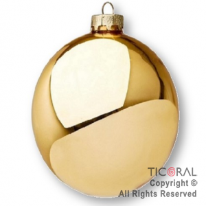 BOLA DE NAVIDAD 15 CM METALIZADO ORO x 1